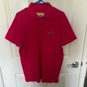 Hollister pink collared shirt